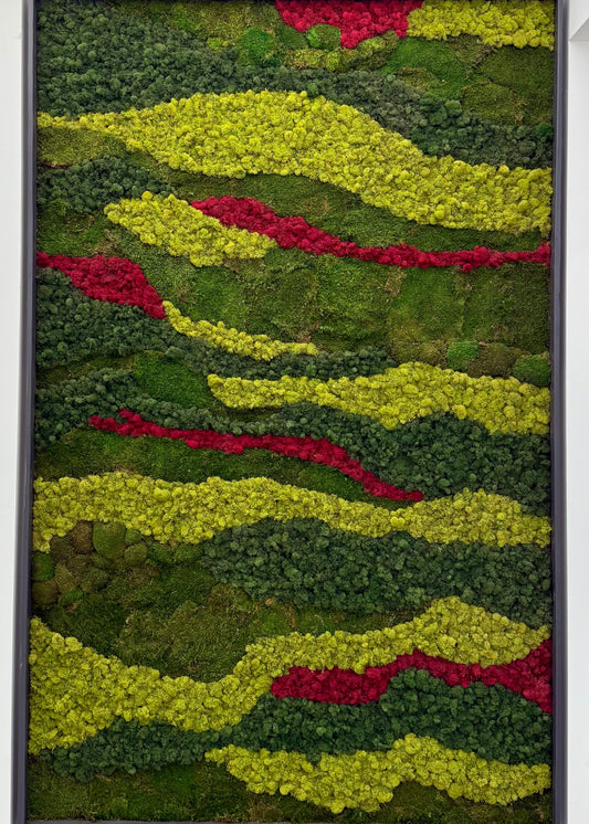VIBRANT FAUX MOSS WALL ART